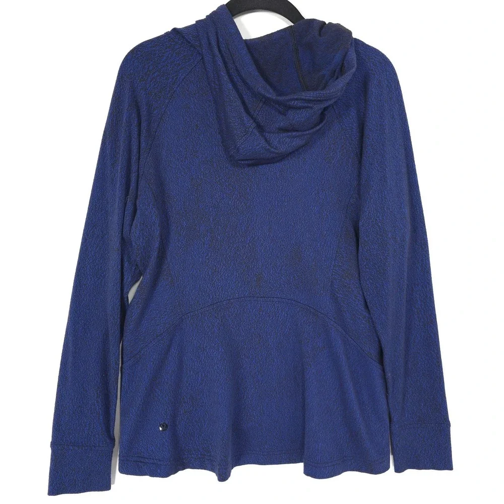 LULULEMON‎ Women's Ready To Rule Hoodie 8 Running Spray Jacquard Pullover Blue
